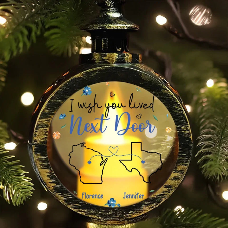 Friends Are The Family We Choose For Ourselves - Bestie Personalized Custom Candlelight Lantern Ornament - Christmas Gift For Best Friends, BFF, Sisters