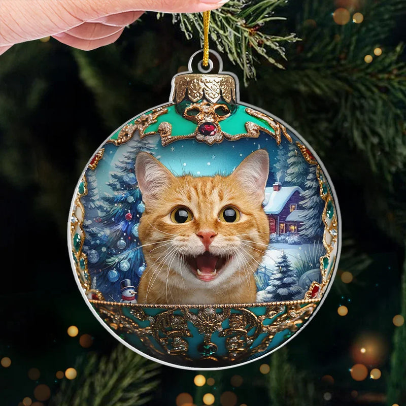 Custom Photo Our Pets Make Christmas Magical - Dog & Cat Personalized Custom Ornament - Acrylic Custom Shaped - Christmas Gift For Pet Owners, Pet Lovers