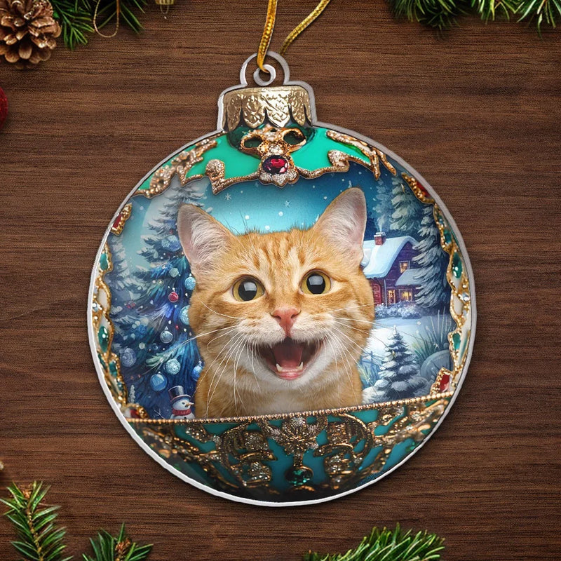 Custom Photo Our Pets Make Christmas Magical - Dog & Cat Personalized Custom Ornament - Acrylic Custom Shaped - Christmas Gift For Pet Owners, Pet Lovers