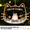 Meowy Catmas - Cat Personalized Custom 3 Layers Shaker Ornament - Christmas Gift For Pet Owners, Pet Lovers