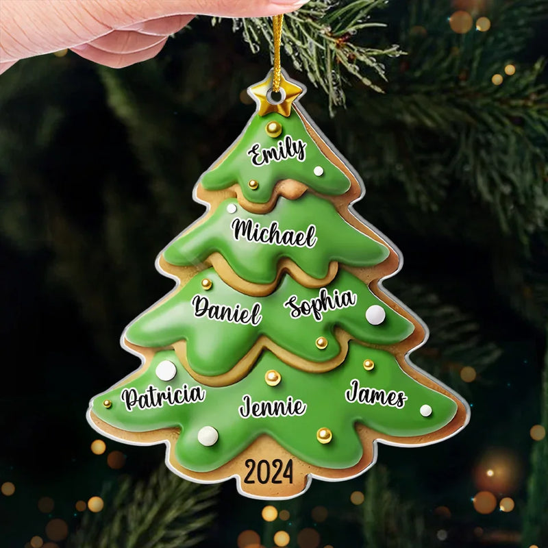 The Holidays Are A Time For Family - Family Personalized Custom 3D Inflated Effect Printed Ornament - Acrylic Custom Shaped - Christmas Gift For Family Members
