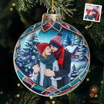 Custom Photo Christmas Gifts for Couples - Personalized Ornament