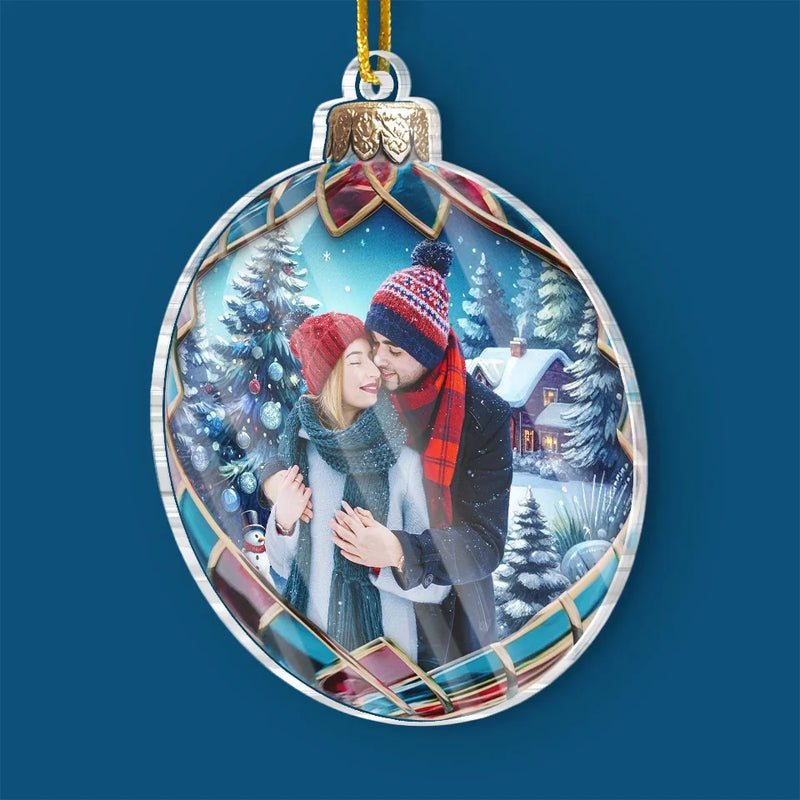 Custom Photo Every Moment With You Is A Sweet Delight - Couple Personalized Custom Ornament - Acrylic Custom Shaped - Christmas Gift For Husband Wife, Anniversary
