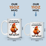 Funny Chicken Giveashitometer Coffee Gift - Mug