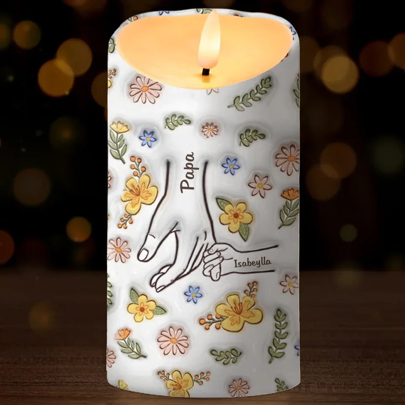 The Heart Of A Mother Is A Deep Abyss - Family Personalized Custom 3D Inflated Effect Printed LED Candle - Christmas Gift For Mom, Grandma
