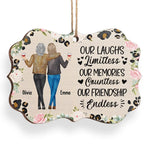 Our Laugh Limitless, Our Memories Countless, Our Friendship Endless - Bestie Personalized Custom Ornament - Wood Benelux Shaped - Gift For Best Friends, BFF, Sisters
