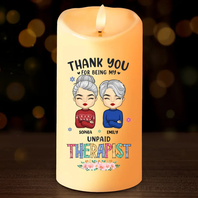 Together, We Achieve More - Bestie Personalized Custom LED Candle - Christmas Gift For Best Friends, BFF, Sisters, Coworkers