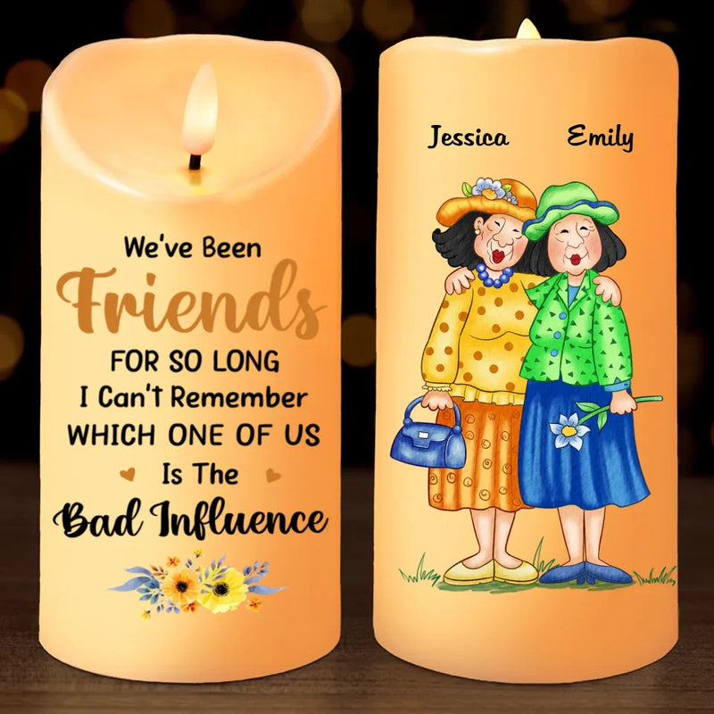 Wherever We Go, We Go Together - Bestie Personalized Custom LED Candle - Christmas Gift For Best Friends, BFF, Sisters