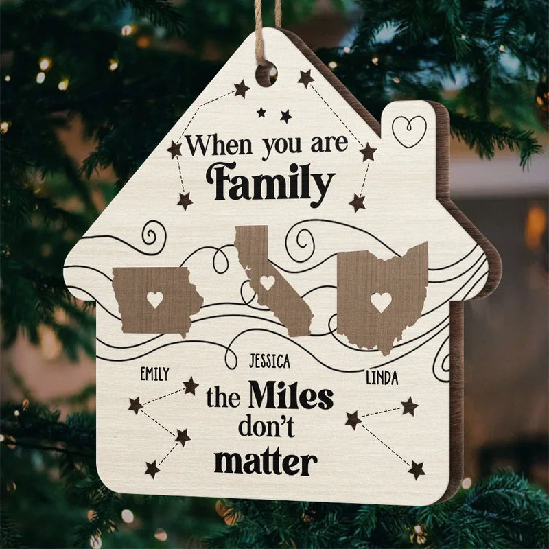 Home Is Where The Family Gathers And Love Grows - Family Personalized Custom Ornament - Wood Custom Shaped - Christmas Gift For Family Members, Siblings, Brothers, Sisters