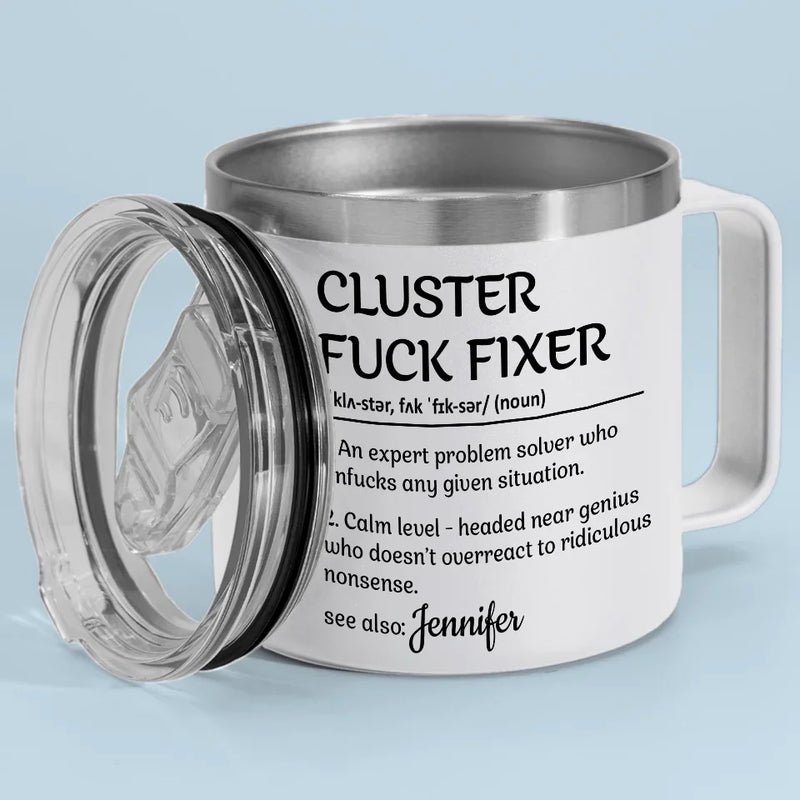 I Appreciate The Effort You Put Into Your Work - Coworker Personalized Custom 14oz Stainless Steel Tumbler With Handle - Gift For Coworkers, Work Friends, Colleagues