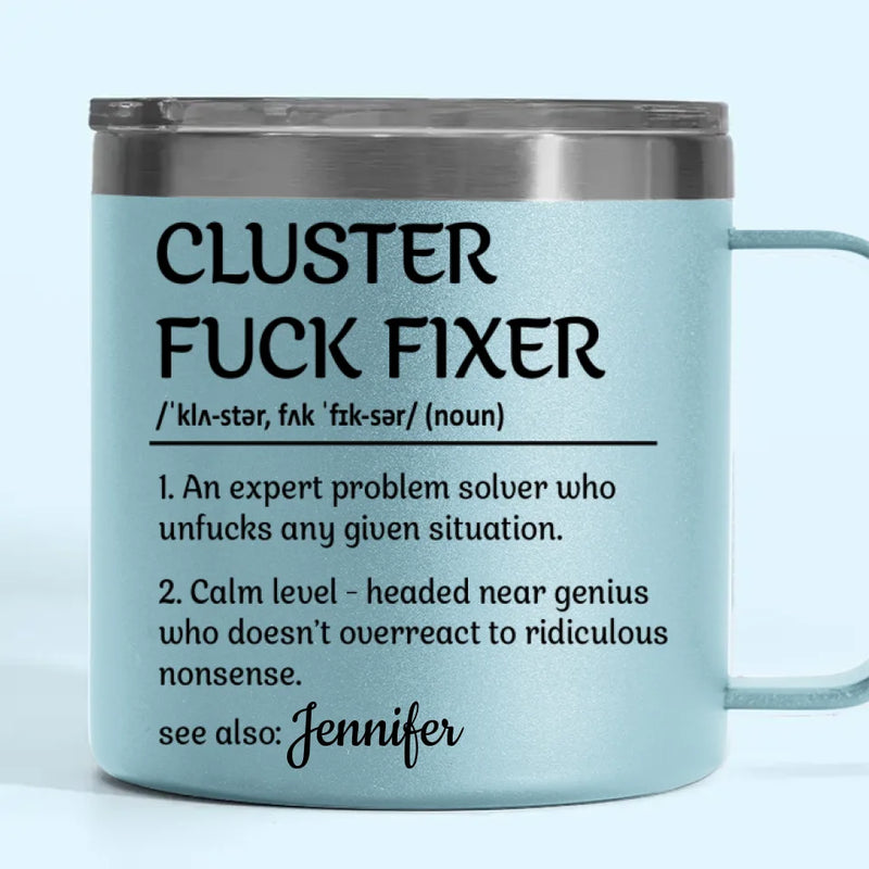 I Appreciate The Effort You Put Into Your Work - Coworker Personalized Custom 14oz Stainless Steel Tumbler With Handle - Gift For Coworkers, Work Friends, Colleagues