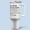 The Cool-Headed Problem Solver - Coworker Personalized Custom 40 Oz Stainless Steel Tumbler With Handle - Christmas Gift For Coworkers, Work Friends, Colleagues