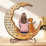I'll Miss You For The Rest Of Mine - Memorial Personalized Custom 2-Layered Wooden Plaque With Stand - Sympathy Gift, Christmas Gift For Dog Lovers