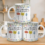 Custom Sister Name Floral Gifts - Personalized Mugs