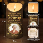 Custom Photo Grandma Memorial Decor - Personalized LED Candle