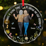 Custom Name Friendship Gifts for Best Friends - Personalized Glass Ornament