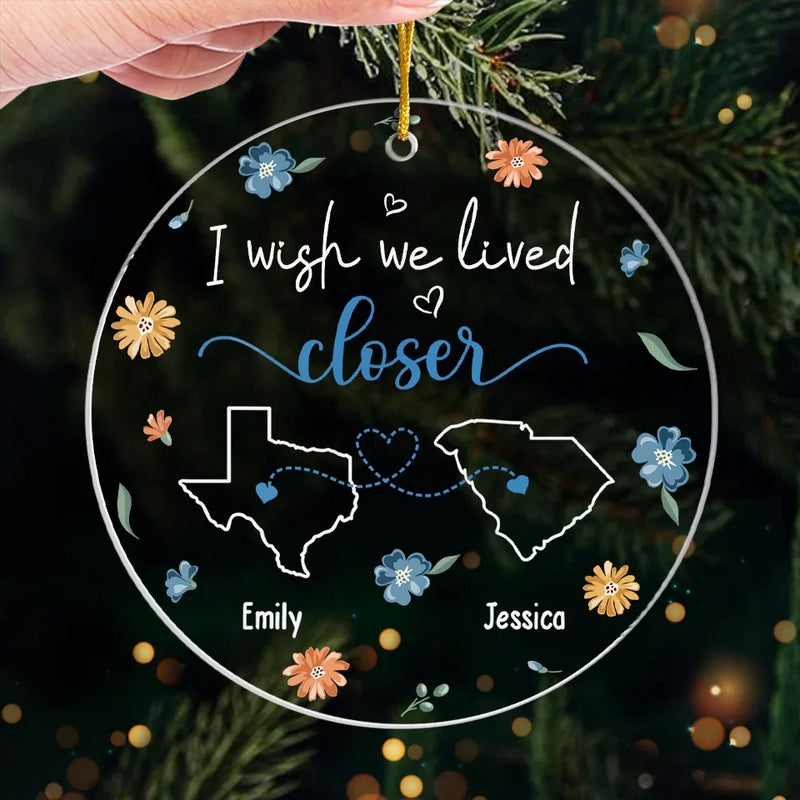 Even Though We're Apart, We Still Look For Each Other  - Bestie Personalized Custom Ornament - Acrylic Custom Shaped - Christmas Gift For Best Friends, BFF, Sisters