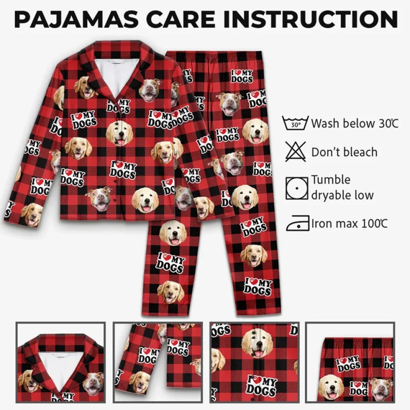 Custom Photo I Love My Baby - Dog & Cat Personalized Custom Pajama Pants - Christmas Gift For Pet Owners, Pet Lovers
