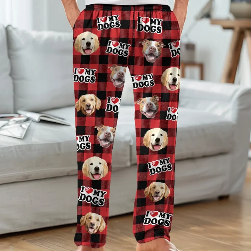 Custom Photo I Love My Baby - Dog & Cat Personalized Custom Pajama Pants - Christmas Gift For Pet Owners, Pet Lovers