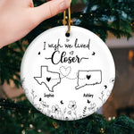 Forever Grateful For A Friend Like You - Bestie Personalized Custom Ornament - Ceramic Round Shaped - Christmas Gift For Best Friends, BFF, Sisters