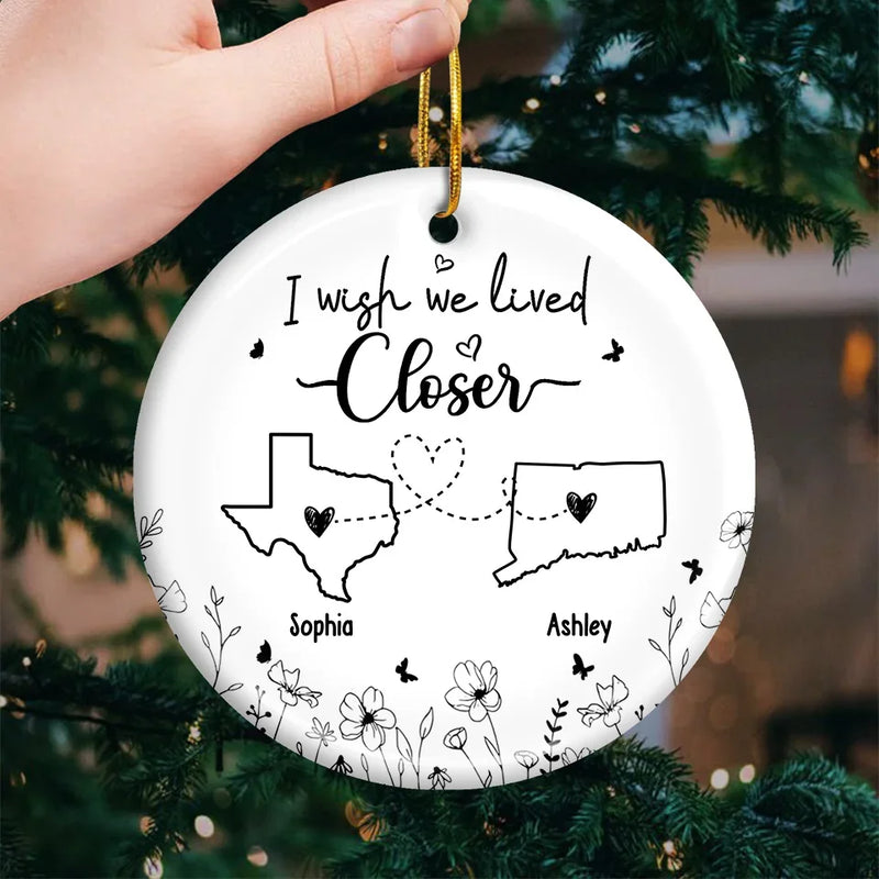 Forever Grateful For A Friend Like You - Bestie Personalized Custom Ornament - Ceramic Round Shaped - Christmas Gift For Best Friends, BFF, Sisters