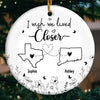 Forever Grateful For A Friend Like You - Bestie Personalized Custom Ornament - Ceramic Round Shaped - Christmas Gift For Best Friends, BFF, Sisters