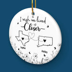 Forever Grateful For A Friend Like You - Bestie Personalized Custom Ornament - Ceramic Round Shaped - Christmas Gift For Best Friends, BFF, Sisters