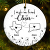 Forever Grateful For A Friend Like You - Bestie Personalized Custom Ornament - Ceramic Round Shaped - Christmas Gift For Best Friends, BFF, Sisters
