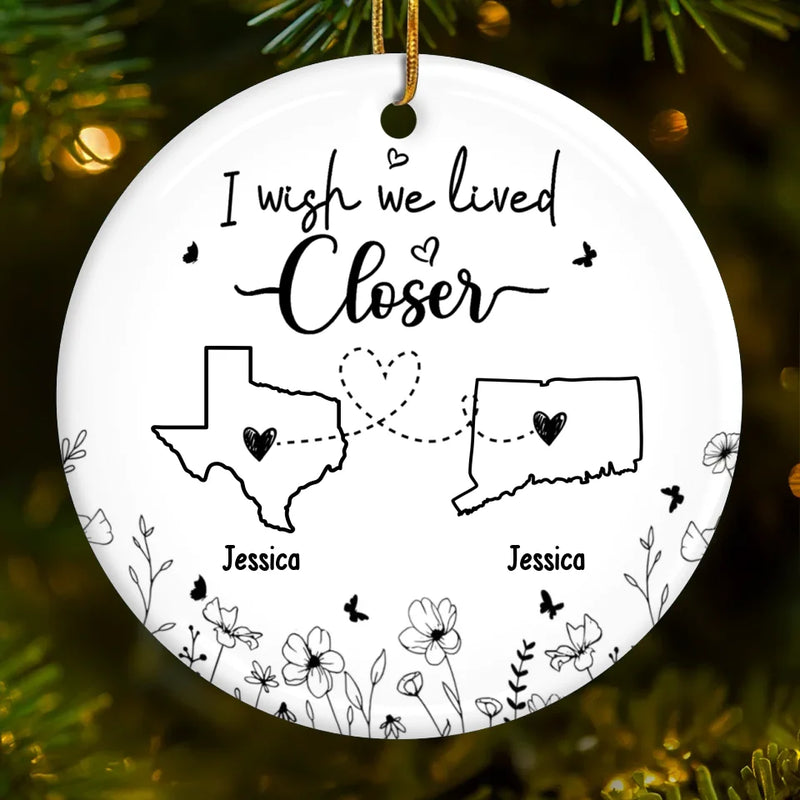 Forever Grateful For A Friend Like You - Bestie Personalized Custom Ornament - Ceramic Round Shaped - Christmas Gift For Best Friends, BFF, Sisters