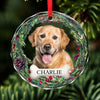 Custom Photo Our Perfect Companions Never Have Fewer Than Four Feet - Memorial Personalized Custom Circle Glass Ornament - Christmas Gift, Sympathy Gift For Pet Owners, Pet Lovers
