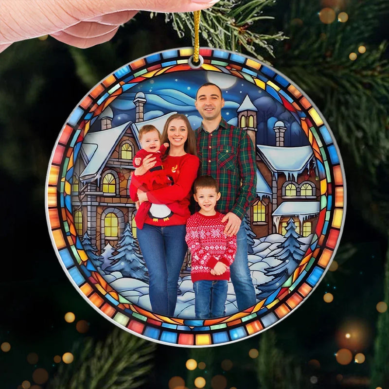 Custom Photo Love Is The Best Gift We Can Share This Season - Family Personalized Custom Ornament - Acrylic Custom Shaped - Christmas Gift For Family Members