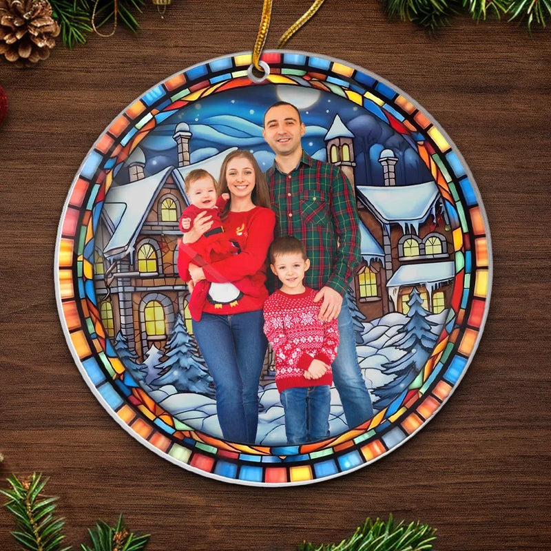 Custom Photo Love Is The Best Gift We Can Share This Season - Family Personalized Custom Ornament - Acrylic Custom Shaped - Christmas Gift For Family Members