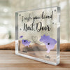 No Matter The Distance We Are Always Close At Heart - Bestie Personalized Custom Square Shaped Acrylic Plaque - Gift For Best Friends, BFF, Sisters