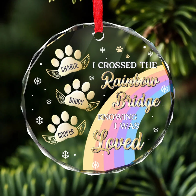 Forever In My Heart, Especially This Christmas - Memorial Personalized Custom Circle Glass Ornament - Sympathy Gift, Christmas Gift For Pet Owners, Pet Lovers