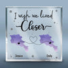 No Matter The Distance We Are Always Close At Heart - Bestie Personalized Custom Square Shaped Acrylic Plaque - Gift For Best Friends, BFF, Sisters