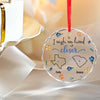 Distance Is Not A Problem To Us - Bestie Personalized Custom Circle Glass Ornament - Christmas Gift For Best Friends, BFF, Sisters