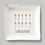 Bloom Like Your Bestie - Bestie Personalized Custom Jewelry Dish - Gift For Best Friends, BFF, Sisters
