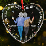 Custom Name Best Friend Gifts - Personalized Glass Ornament
