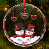 Grandma, Your Love Has Shaped Me In Lasting Ways - Family Personalized Custom Circle Glass Ornament - Christmas Gift For Grandma, Grandpa