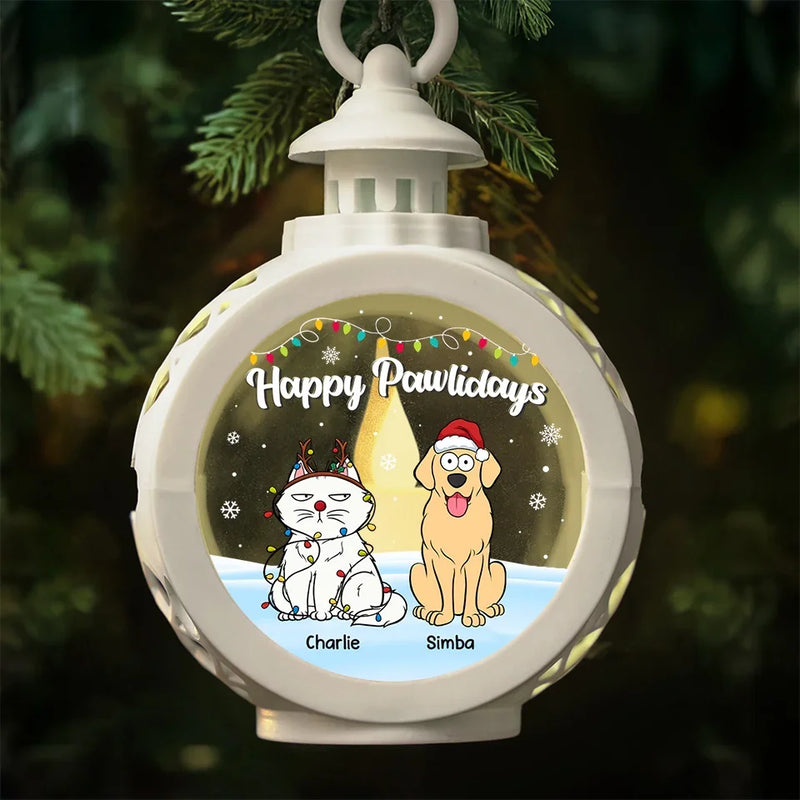 The Bond With A Pet Is A Special Kind Of Love - Dog & Cat Personalized Custom Candlelight Lantern Ornament - Christmas Gift For Pet Owners, Pet Lovers