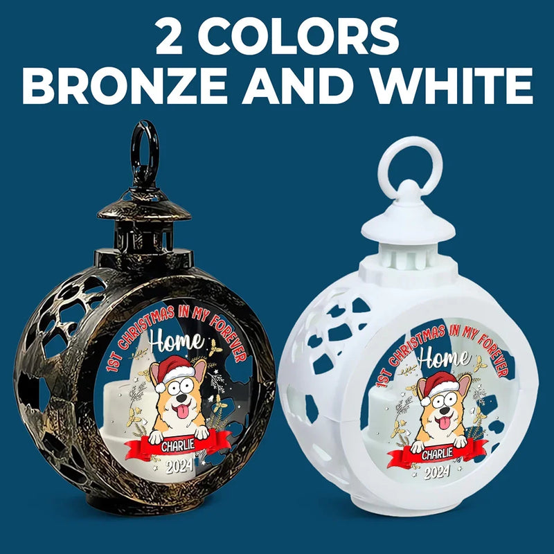 Wishing Our Furry Friend A Purr-Fect First Christmas - Dog & Cat Personalized Custom Candlelight Lantern Ornament - Christmas Gift For Pet Owners, Pet Lovers, First Christmas