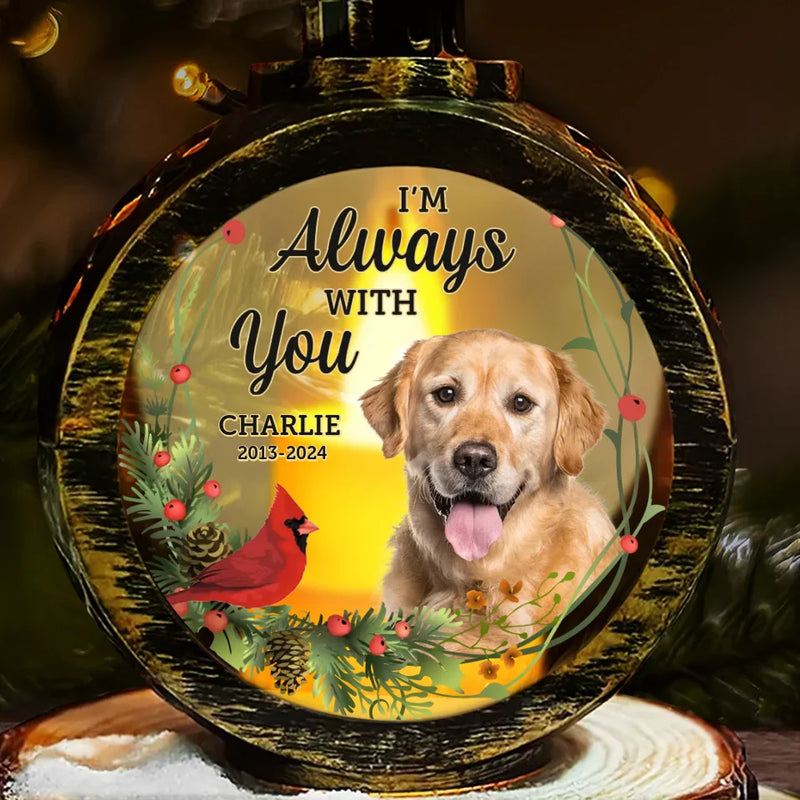 Custom Photo Time Spent With Pets Is Never Wasted - Memorial Personalized Custom Candlelight Lantern Ornament - Sympathy Gift, Christmas Gift For Pet Owners, Pet Lovers