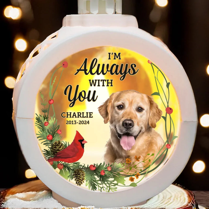 Custom Photo Time Spent With Pets Is Never Wasted - Memorial Personalized Custom Candlelight Lantern Ornament - Sympathy Gift, Christmas Gift For Pet Owners, Pet Lovers