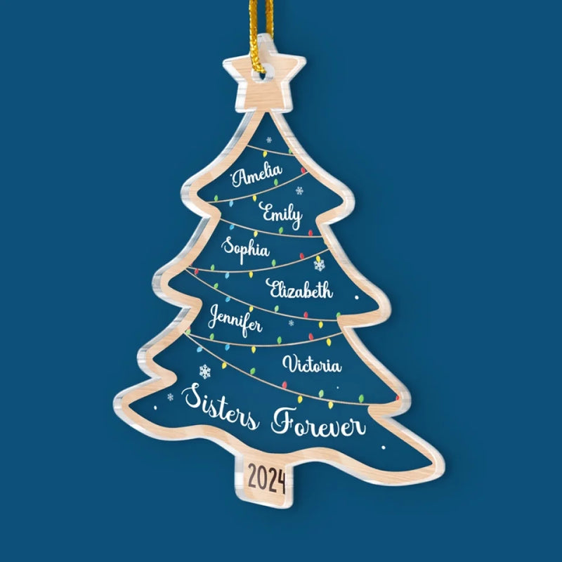 Happy Holidays To My Very Best Bud - Bestie Personalized Custom Ornament - Acrylic Custom Shaped - Christmas Gift For Best Friends, BFF, Sisters