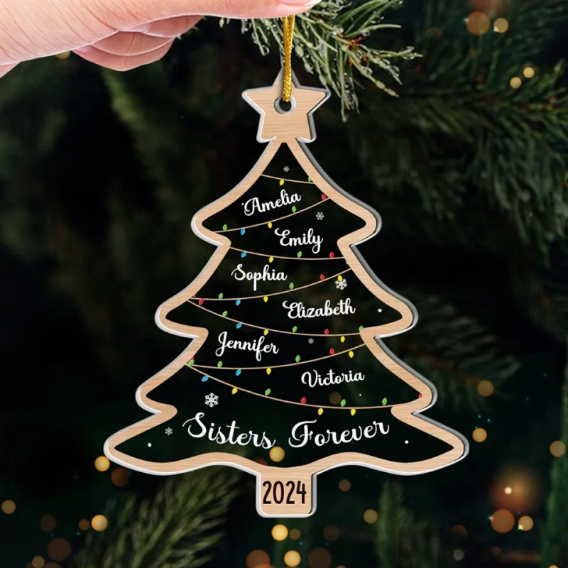 Happy Holidays To My Very Best Bud - Bestie Personalized Custom Ornament - Acrylic Custom Shaped - Christmas Gift For Best Friends, BFF, Sisters
