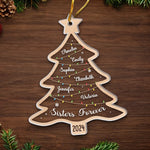 Happy Holidays To My Very Best Bud - Bestie Personalized Custom Ornament - Acrylic Custom Shaped - Christmas Gift For Best Friends, BFF, Sisters
