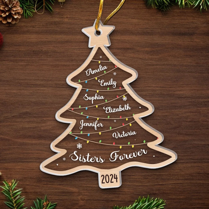 Happy Holidays To My Very Best Bud - Bestie Personalized Custom Ornament - Acrylic Custom Shaped - Christmas Gift For Best Friends, BFF, Sisters