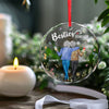 Cheers To Friendship - Bestie Personalized Custom Circle Glass Ornament - Christmas Gift For Best Friends, BFF, Sisters