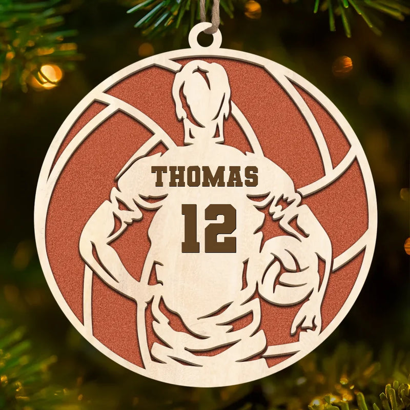 Pour Your Heart Into Every Volleyball Serve And Spike - Personalized Custom Ornament - Wood Custom Shaped - Christmas Gift For Sport Lovers, Sport Players
