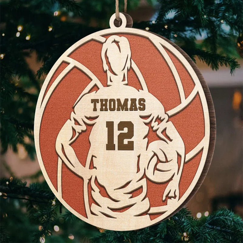 Pour Your Heart Into Every Volleyball Serve And Spike - Personalized Custom Ornament - Wood Custom Shaped - Christmas Gift For Sport Lovers, Sport Players